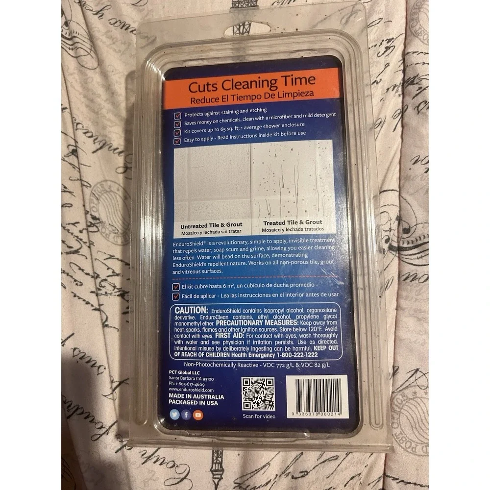 Enduro Shield Tile & Grout Treatment Kit Bathrooms Kitchens And More New